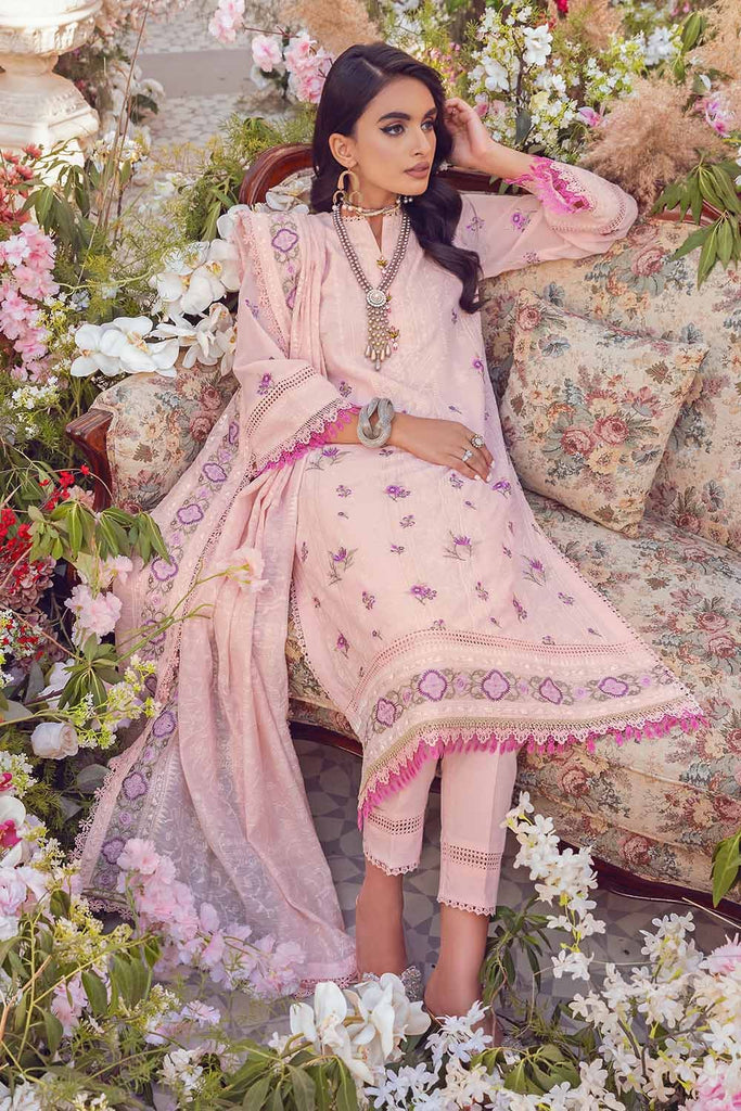 Gul Ahmed Summer 2023 - Premium Collection – 3PC Embroidered Swiss Voile Suit With Embroidered Paper Cotton Dupatta LSV-32020