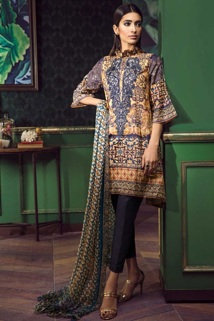 Khaadi Tropical Escape Lawn Collection 2018 – E18104 Beige 3Pc