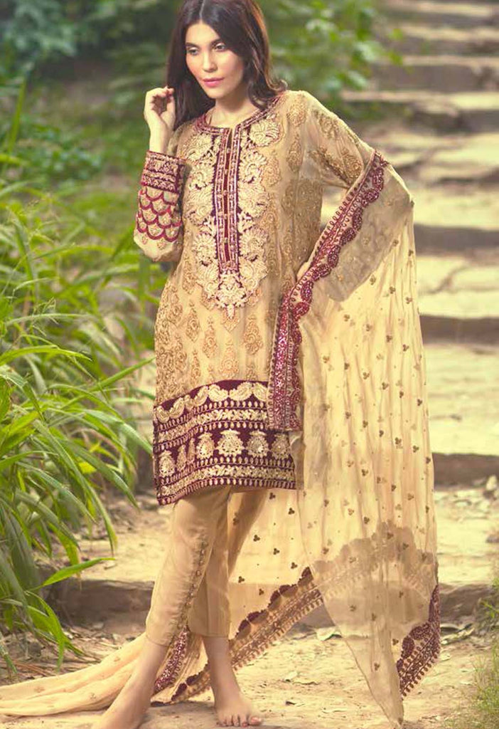 Mina Hasan Embroidered Chiffon Collection - 07 - YourLibaas
 - 1