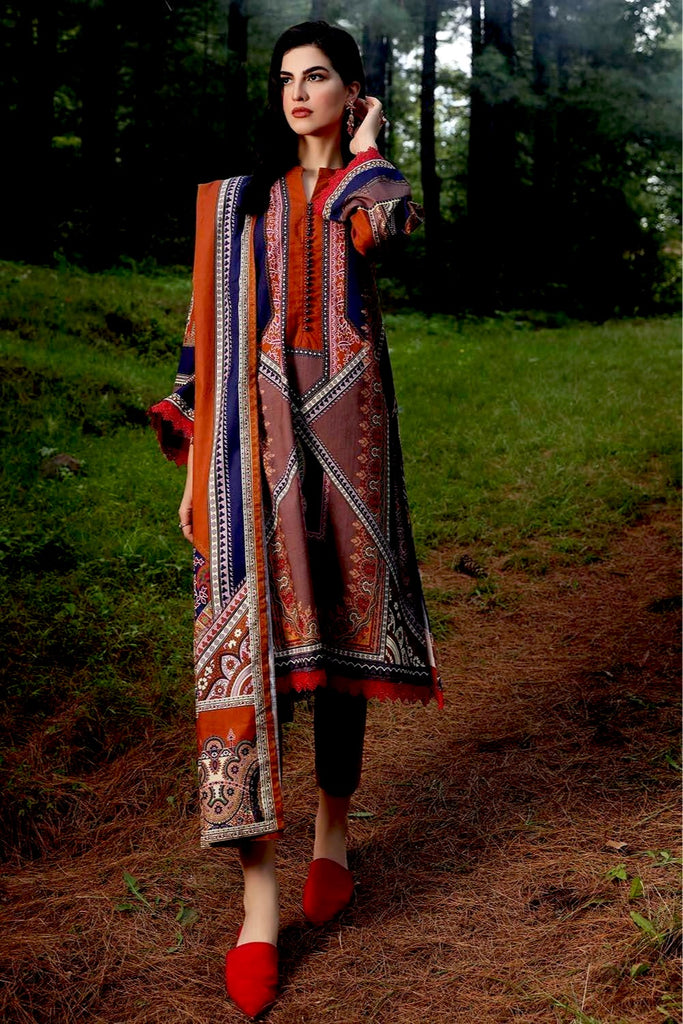 Gul Ahmed Fall/Winter Collection 2021 – 2PC Digital Printed Khaddar Suit TK-12011 B