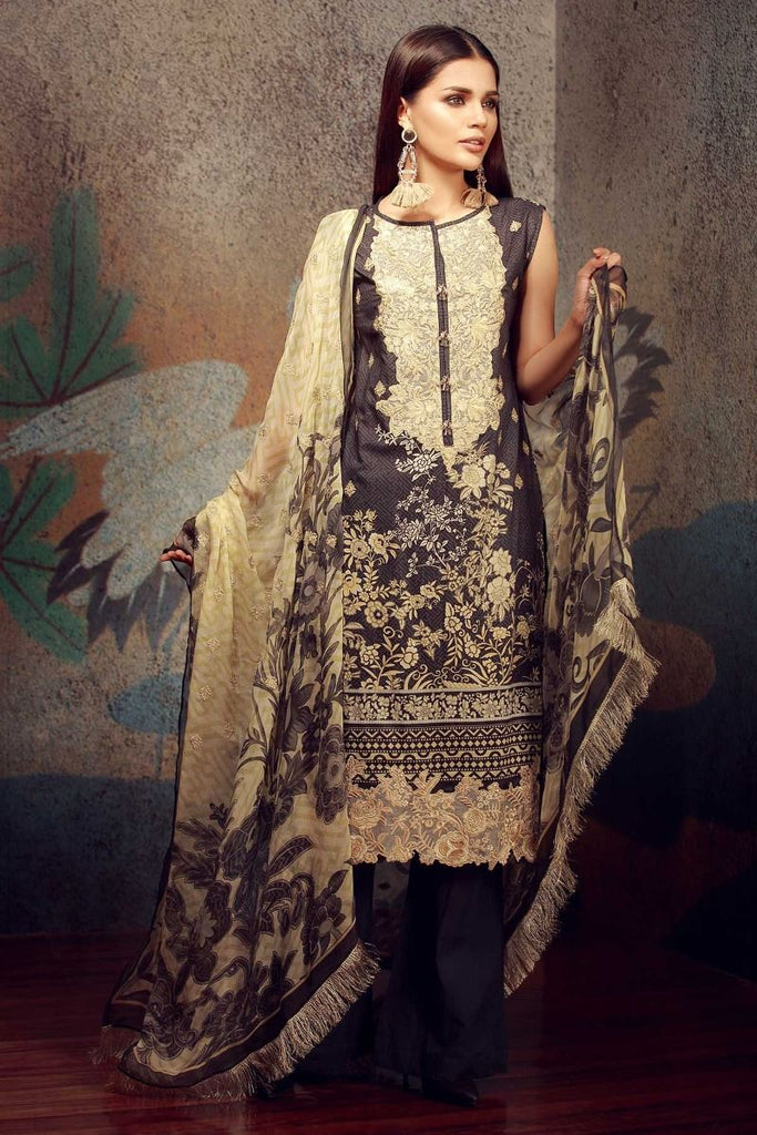 Khaadi Classics Lawn Collection 2018 – F18103 Black 3Pc
