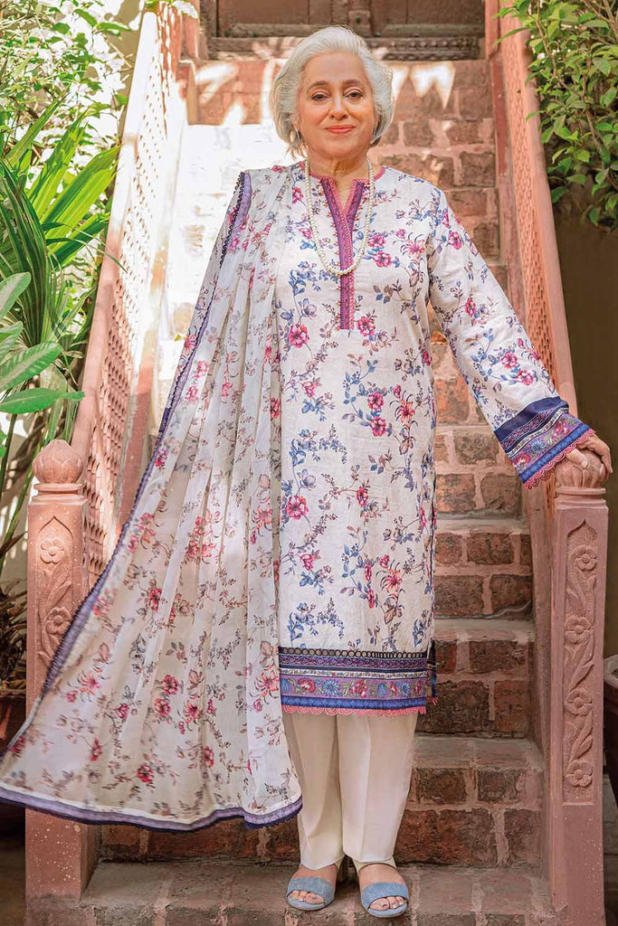 Gul Ahmed Summer 2023 - Tribute Collection – 3PC Lawn Digital Printed Suit With Chiffon Dupatta BM-32002