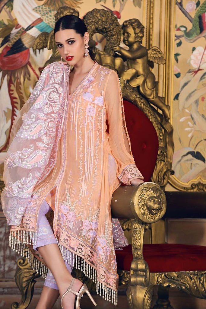 Gul Ahmed Festive Jewelled Collection 2018 – Purple 3 Pc Blended Chiffon FE-128