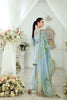 Gul Ahmed Festive Jewelled Collection 2018 – Sky Blue 3 Pc Blended Chiffon FE-136