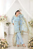 Gul Ahmed Festive Jewelled Collection 2018 – Sky Blue 3 Pc Blended Chiffon FE-136