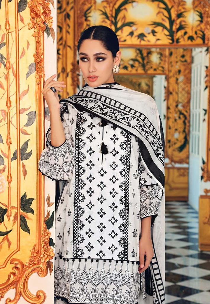 Gul Ahmed Festive Jewelled Collection 2018 – White 3 Pc Embroidered FE-153