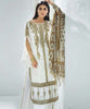 Gul Ahmed Festive Jewelled Collection 2018 – White 3 Pc Blended Chiffon FE-89