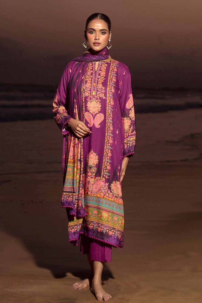 Gul Ahmed Winter 3PC Digital Printed Cotail Linen Suit CV-32006