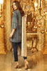 AlKaram Winter Collection 2019 – 3 Piece Embroidered Plain Viscose Suit with Plain Viscose Dupatta – FW-10.1-19-Blue