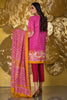 AlKaram Winter Collection 2019 – 3 Piece Printed Khaddar Suit with Printed Shawl – FW-13-19-Pink