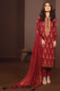 AlKaram Winter Collection – Three Piece Embroidered Twill Suit With Printed Twill Viscose Dupatta – FW-13.1-20-Red