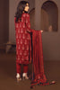 AlKaram Winter Collection – Three Piece Embroidered Twill Suit With Printed Twill Viscose Dupatta – FW-13.1-20-Red