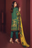 AlKaram Winter Collection – Three Piece Printed Plain Viscose Suit With Printed Plain Viscose Dupatta – FW-19-20-Green