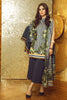AlKaram Winter Collection 2019 – 3 Piece Printed Cotton Satin Suit with Fancy Dupatta – FW-27-19-Blue