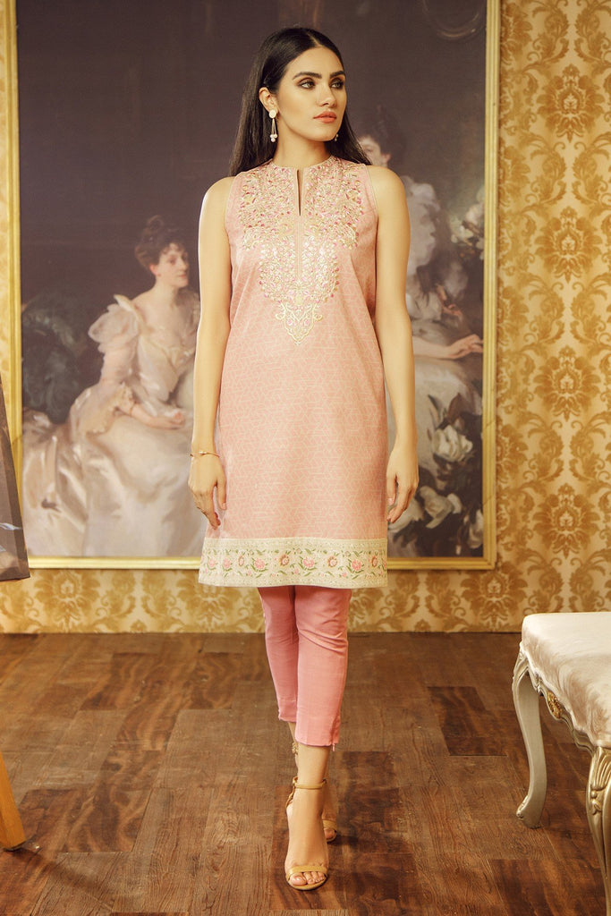 AlKaram Winter Collection 2019 – 1 Piece Embroidered Khaddar Shirt – FW-44.1-19-Light Pink