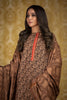 AlKaram Winter Collection 2019 – 3 Piece Printed Khaddar Suit with Khaddar Dupatta – FW-5.1-19-Brown