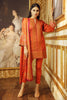 AlKaram Winter Collection 2019 – 3 Piece Embroidered Plain Viscose Suit with Plain Viscose Dupatta – FW-9.1-19-Orange