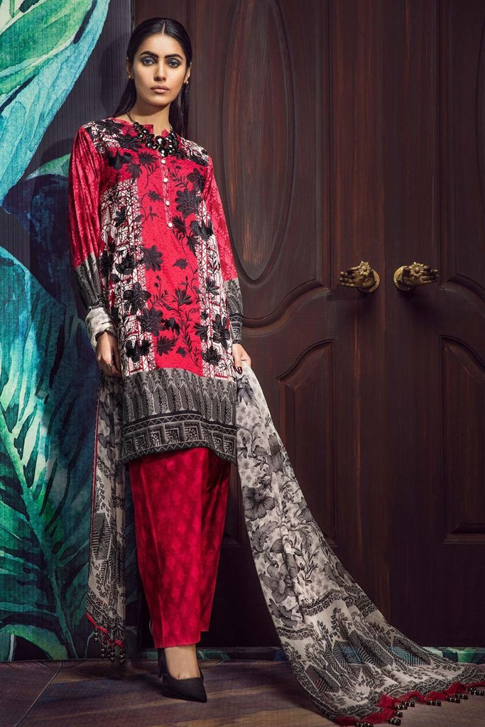 Khaadi Classics Lawn Collection 2018 – G18102 Red 3Pc