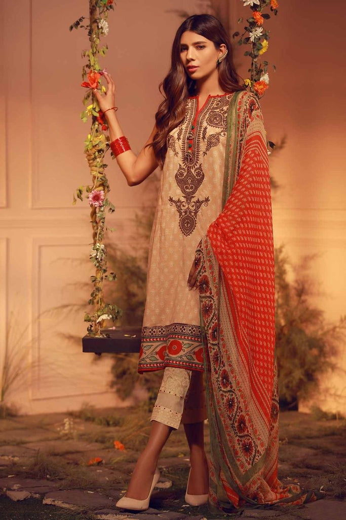 Khaadi Luxury Collection 2018 – G18204 Beige