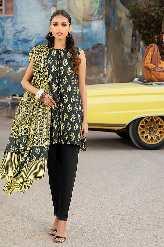 Gul Ahmed Summer Basic Lawn 2021 · 2PC Unstitched Printed Lawn Shirt With Lawn Dupatta TL-319 B