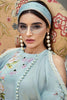 Gul Ahmed Lamis Digital Charmeuse Silk Collection 2018 – Light Blue Jasmine Dream DGS-70