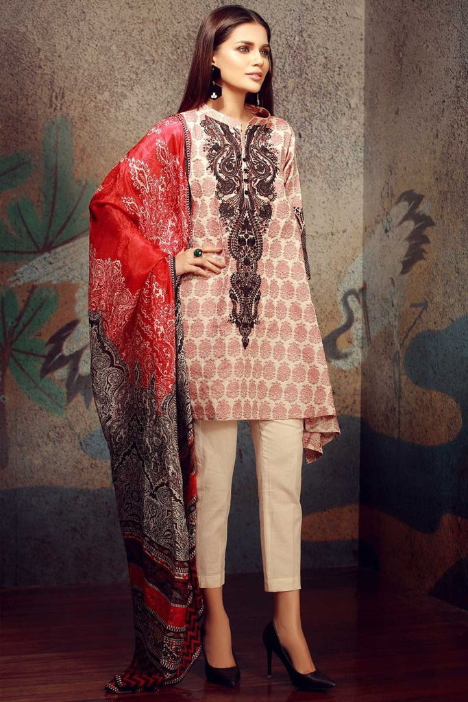 Khaadi Classics Lawn Collection 2018 – H18101 Red 3Pc