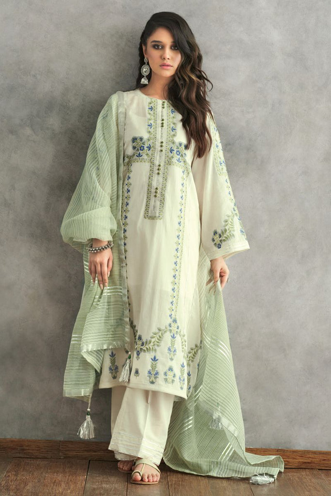 Gul Ahmed Summer 2020 – Premium Collection – 3 PC Jacquard Suit MJ-19
