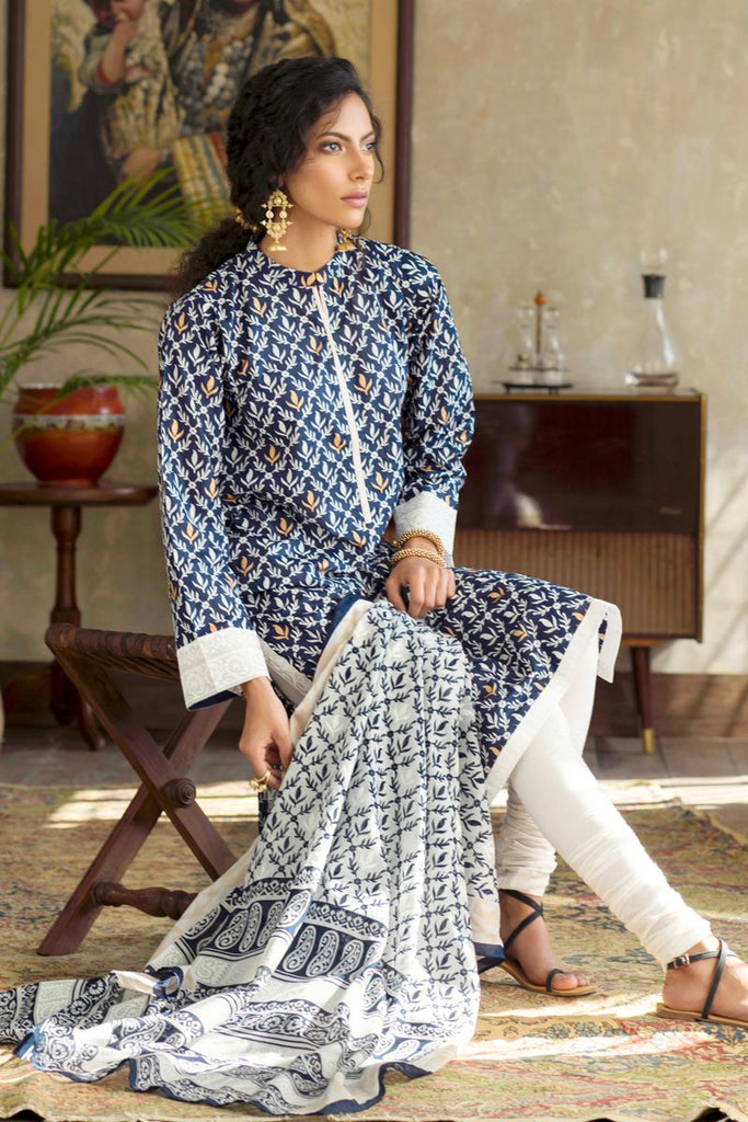 Gul Ahmed Summer 2020 – Basic Collection – 3PC Unstitched Lawn Suit CL-778 B