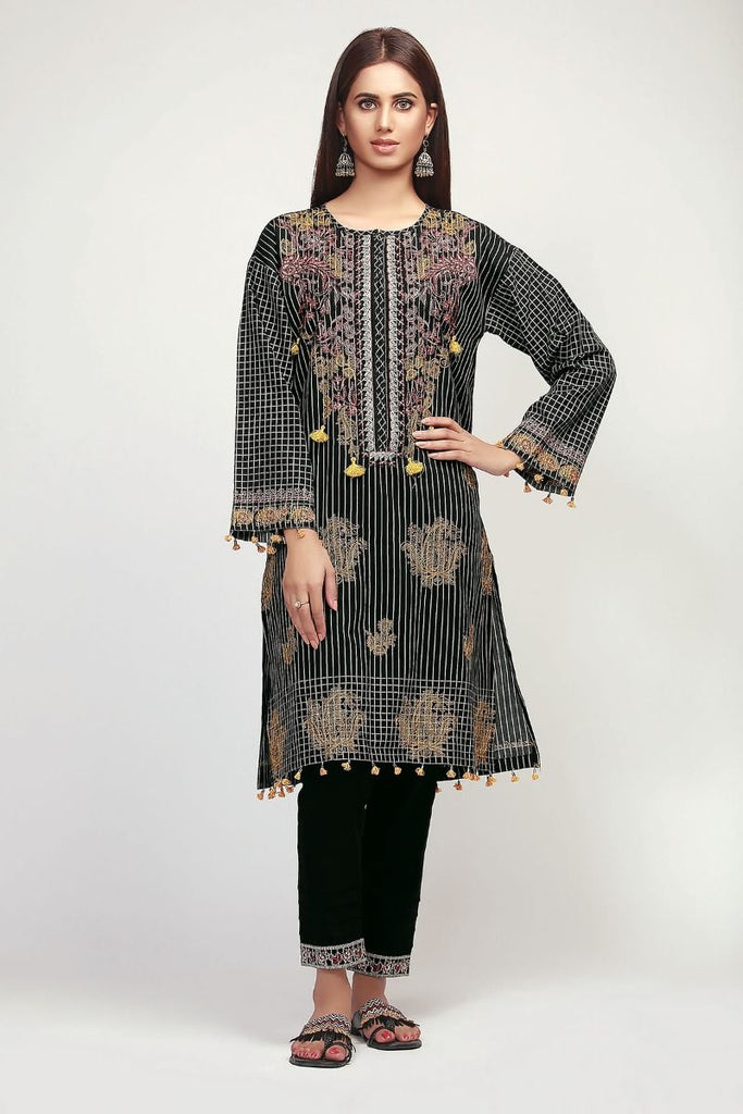 Khaadi Early Spring/Summer Lawn Collection 2019 V2 – HLI19104 Black 2Pc