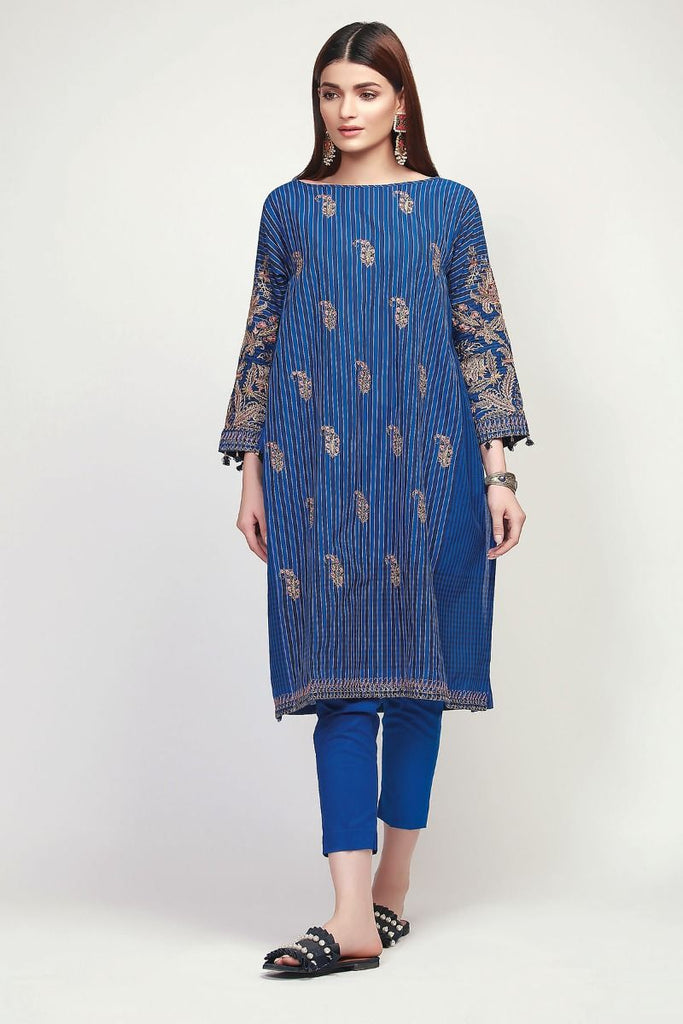 Khaadi Early Spring/Summer Lawn Collection 2019 V2 – HLI19105 Blue 2Pc