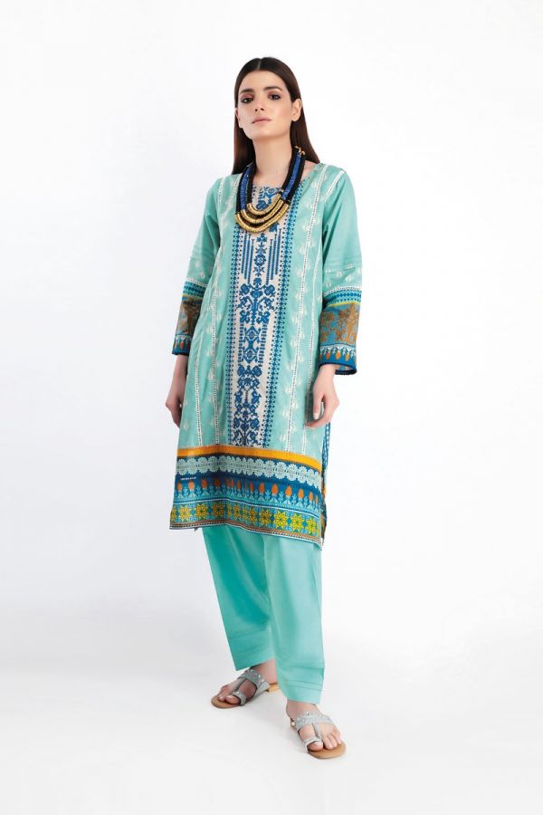 Khaadi Feel Free Spring Lawn Collection – Shirt Shalwar – I20105 Blue