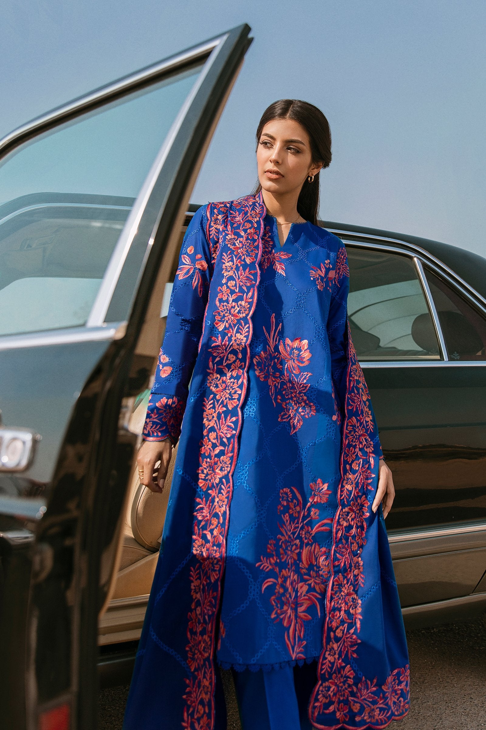 Zavosh Rashidi Zaha by Khadijah Shah Lawn Collection – ZAVOSH (ZL21-14 B) – YourLibaas