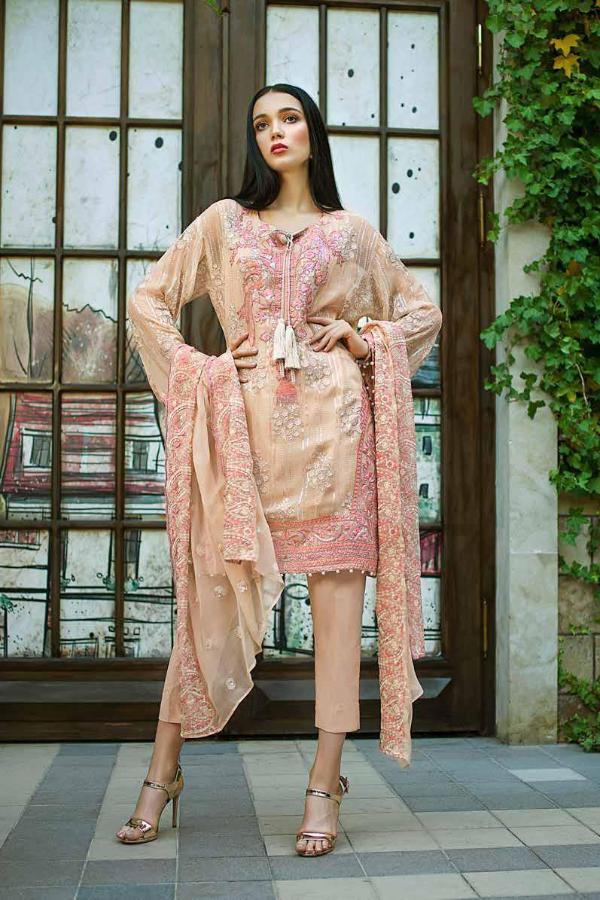 Gul Ahmed Formal Brights Collection 2019 – PS09 – Floral Frame