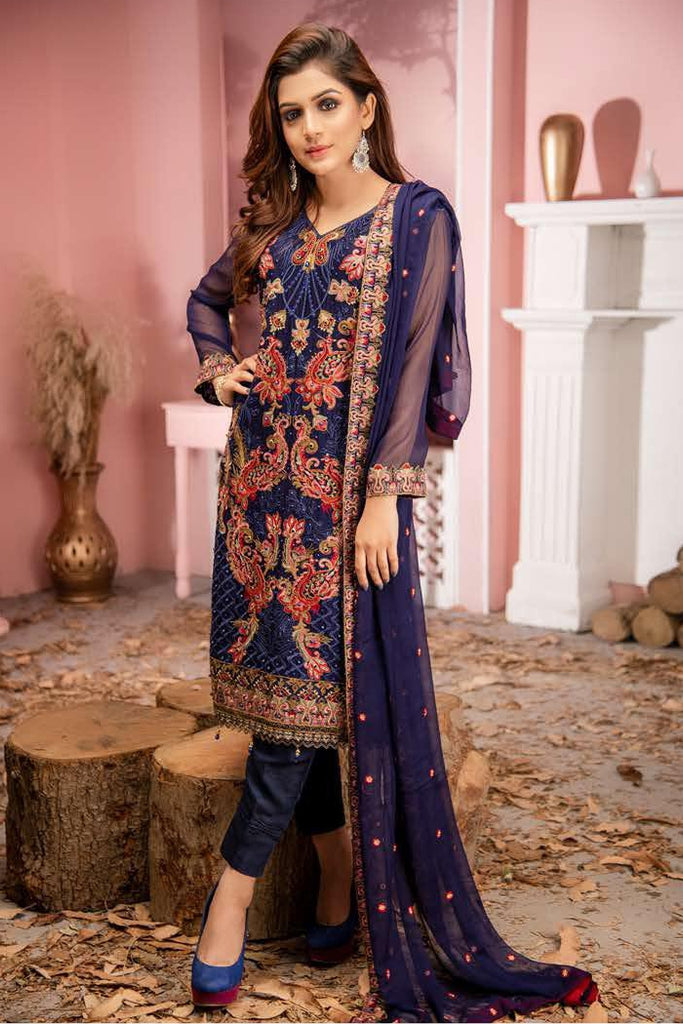 Zainab Fazlani Luxury Soirëe Mbroidered Chiffon Edition 2020 – ZF-07