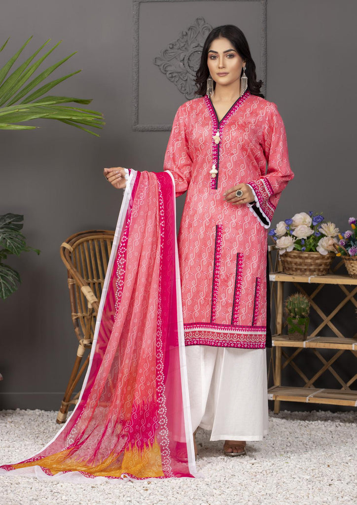 Orchid Printed Lawn Collection with Silk Dupatta Vol-5 – D06