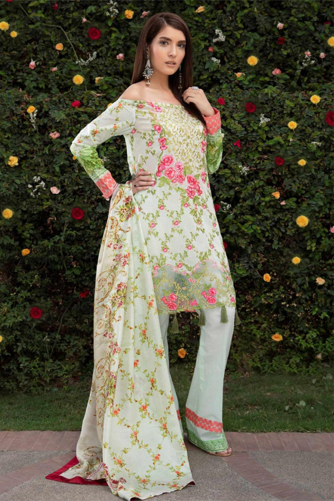 Hina Shah Luxury Lawn Collection 2018 – Nzuri HS-07