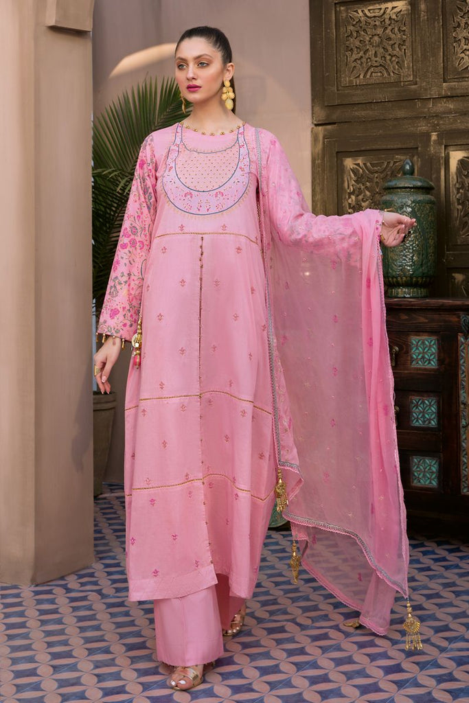 Gul Ahmed Summer 2020 – Premium Collection – 3 PC Embroidered Lawn Suit with Chiffon Dupatta PM-348
