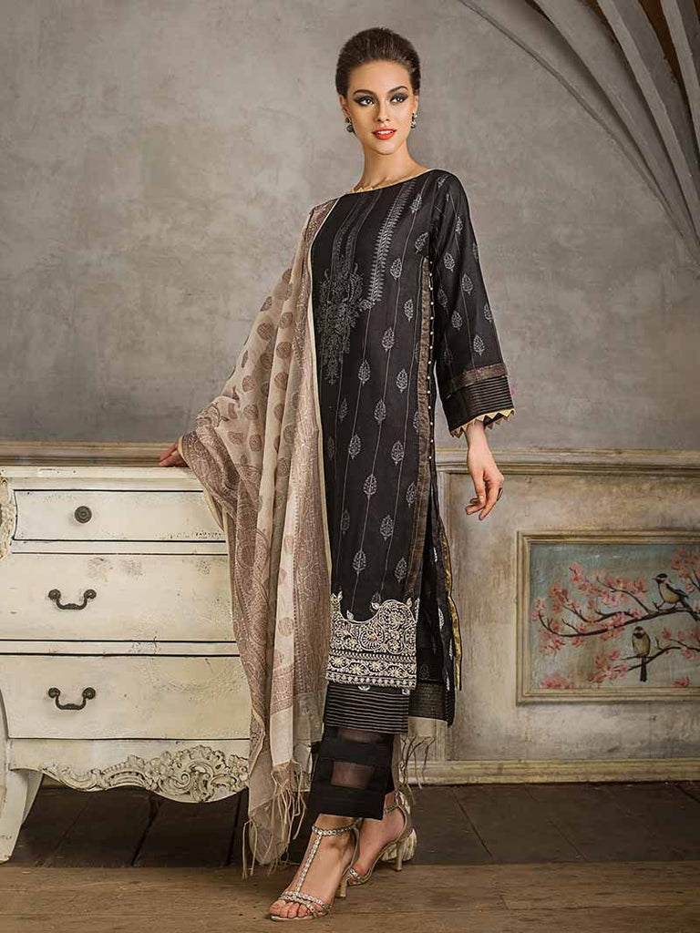 Gul Ahmed Cambric Collection 2019 – 3 PC Embroidered Jacquard – MJ-13