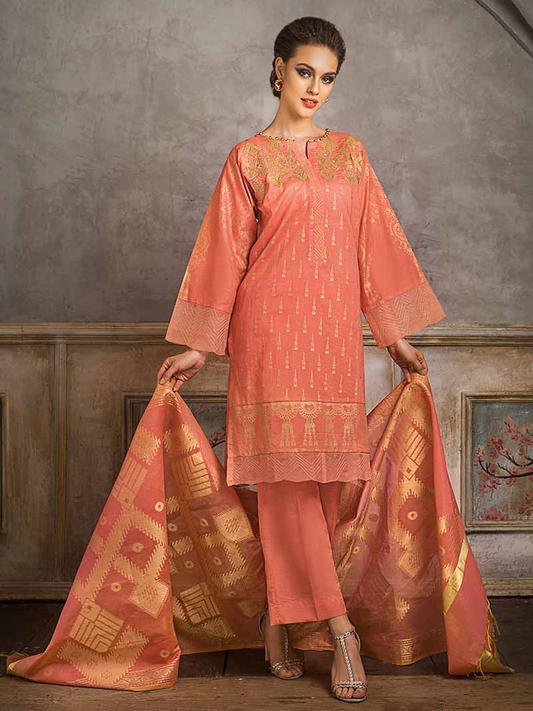 Gul Ahmed Cambric Collection 2019 – 3 PC Luxury Jacquard – MJ-11