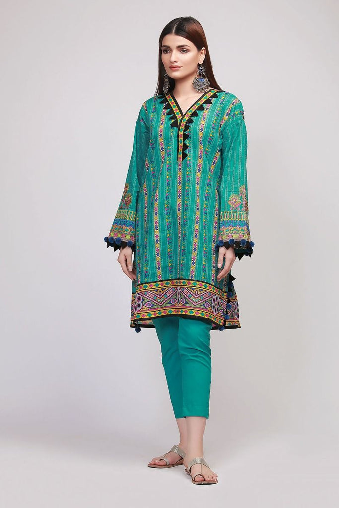Khaadi The Tale of Spring Lawn Collection 2019 – IR19105 Green 2Pc