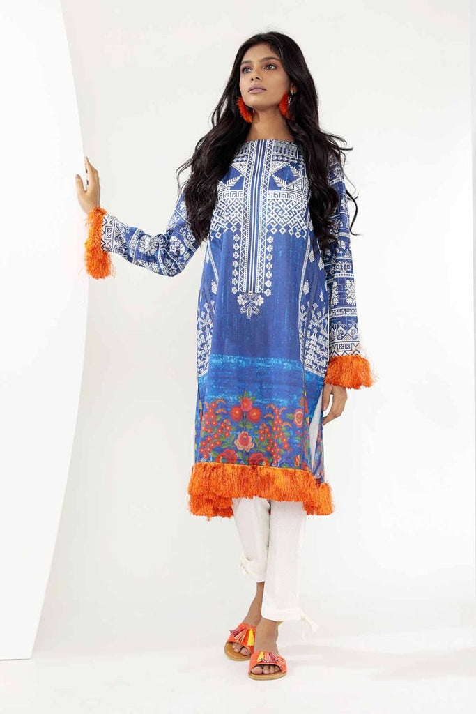 Khaadi Mid Summer Lawn Collection 2018 – J18302 Blue 2Pc