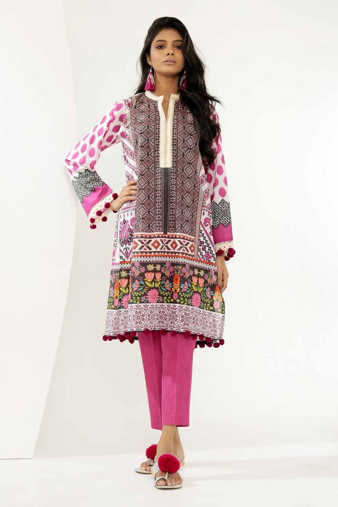Khaadi Mid Summer Lawn Collection 2018 – J18306 Pink 2Pc