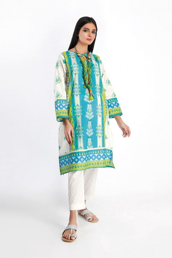 Khaadi Feel Free Spring Lawn Collection 2020 – Shirt Shalwar – J20108 White