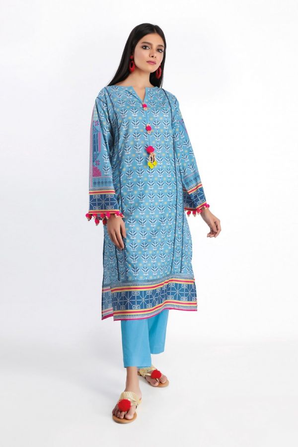 Khaadi Feel Free Spring Lawn Collection 2020 – Shirt Shalwar – J20111 Blue