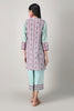 Khaadi Spring Collection 2021 – 2PC Suit · Printed Kameez Pants · J21122 Blue