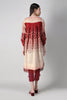 Khaadi Spring Collection 2021 – 2PC Suit · Printed Kameez Pants · J21201 Red