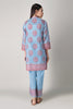 Khaadi Spring Collection 2021 – 2PC Suit · Printed Kameez Pants · J21204 Blue