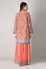 Khaadi Spring Collection 2021 – 2PC Suit · Printed Kameez Pants · J21204 Orange