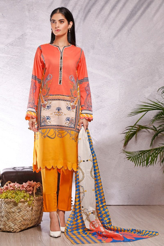 Gul Ahmed Azaadi Edition – 3 PC Unstitched Digital Printed Lawn Suit CLP-53 A