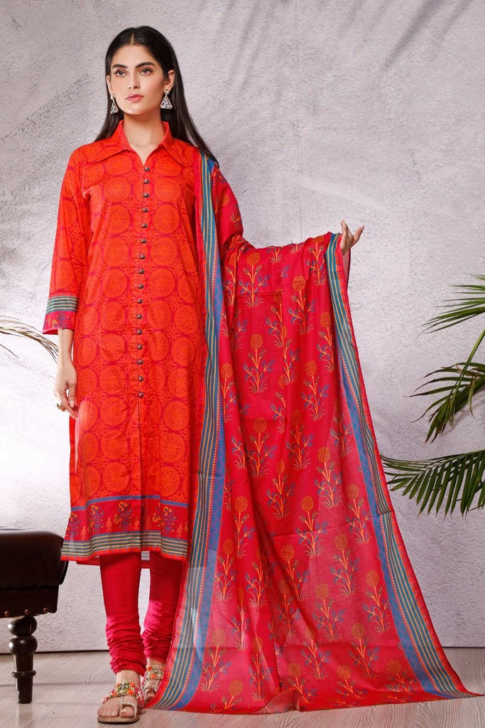 Gul Ahmed Azaadi Edition – 3 PC Unstitched Digital Printed Lawn Suit CLP-17 B